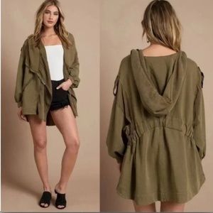 Free People Hooded Jacket Green - image 1